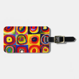 Étiquette À Bagage Kandinsky Farbstudie Cercles Carré Quadrate Art