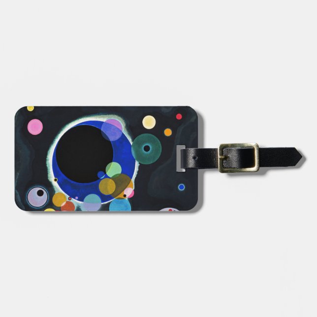 Étiquette À Bagage Kandinsky Plusieurs cercles Abstraits (Devant horizontal)