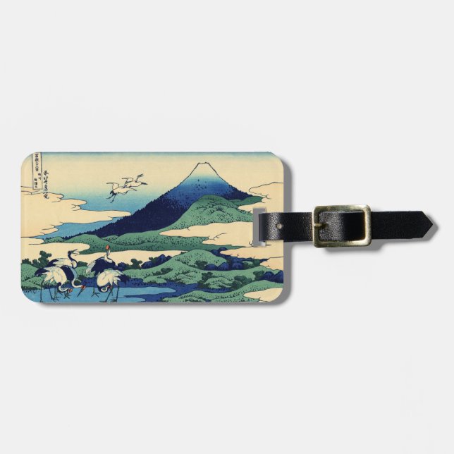 Étiquette À Bagage Katsushika Hokusai - Umegawa dans la province de S (Devant horizontal)