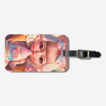 Kawaii fille mignonne avec des glaces