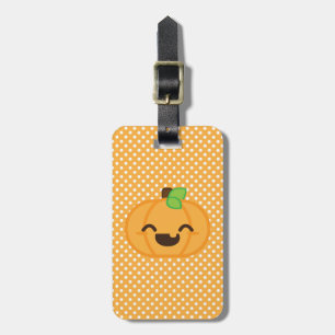 Étiquette À Bagage Kawaii Jack-o'-lantern Citrouille Voyage Mots clés