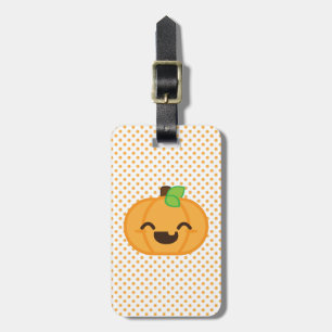 Étiquette À Bagage Kawaii Jack-o'-lantern Citrouille Voyage Mots clés