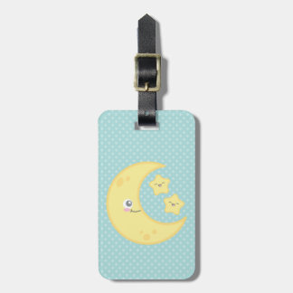 Étiquette À Bagage Kawaii Moon and Stars Travel Luggings Tags