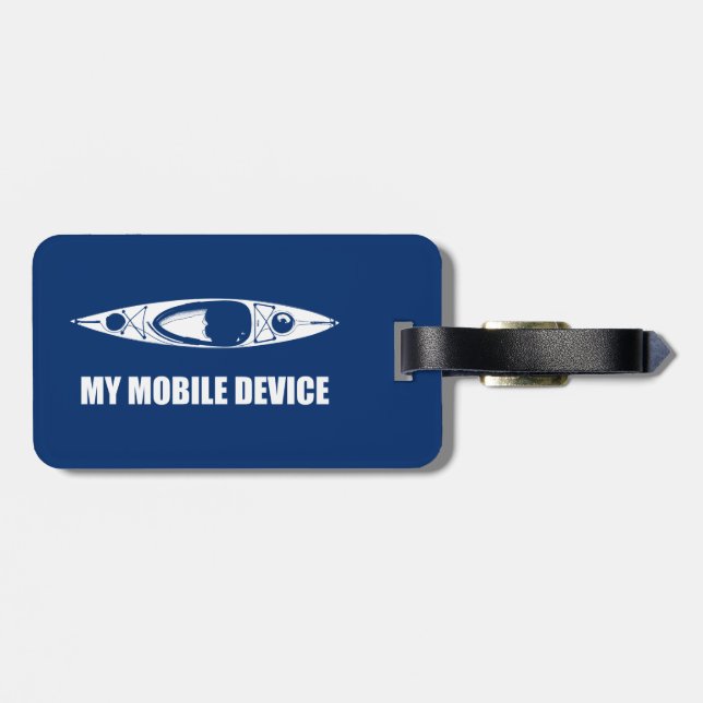 Étiquette À Bagage Kayak, mon appareil mobile (Dos horizontal)
