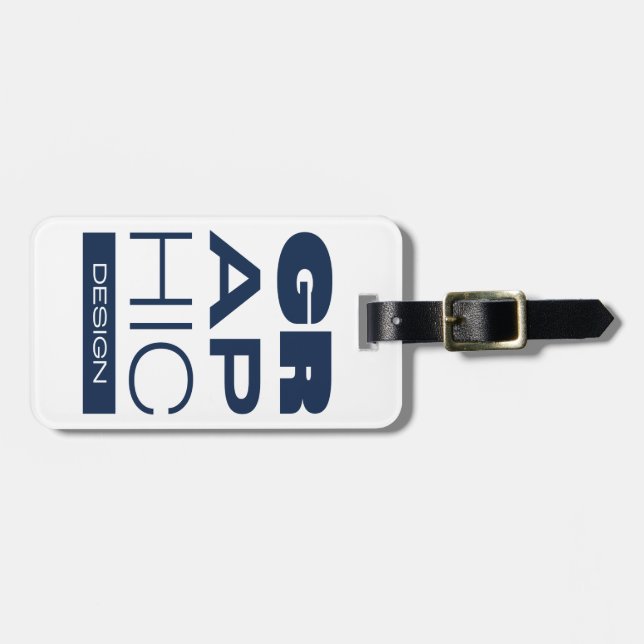 Étiquette À Bagage Kean MGC Graphic Design (Devant horizontal)