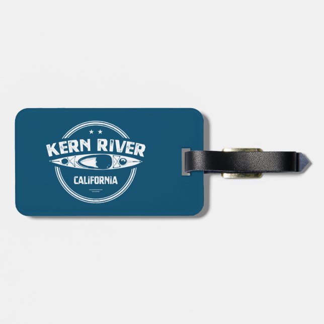 Étiquette À Bagage Kern River Californie Kayak (Dos horizontal)