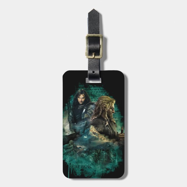 Étiquette À Bagage Kili et Fili sur Erebor (Devant Vertical)