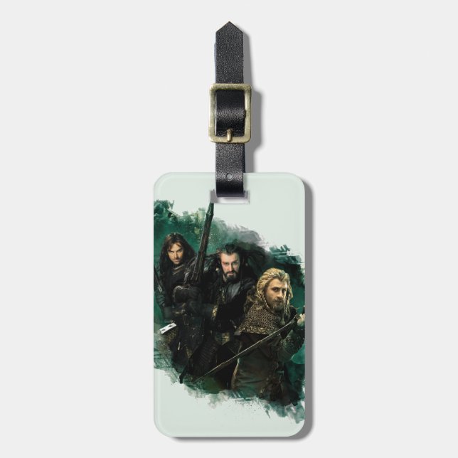 Étiquette À Bagage Kili, THORIN OAKENSHIELD™, et graphique de Fili (Devant Vertical)