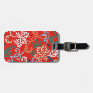 Étiquette À Bagage Kimono japonais hawaïen rouge
