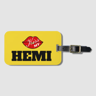Étiquette À Bagage Kiss My Hemi Power Jaune Veste Challenger