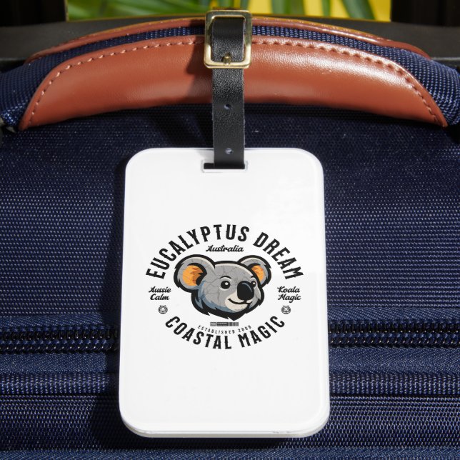 Étiquette À Bagage "Koala" "Australia" "Eucalyptus" "Wildlife" "Natur (Insitu Rectoal 2)