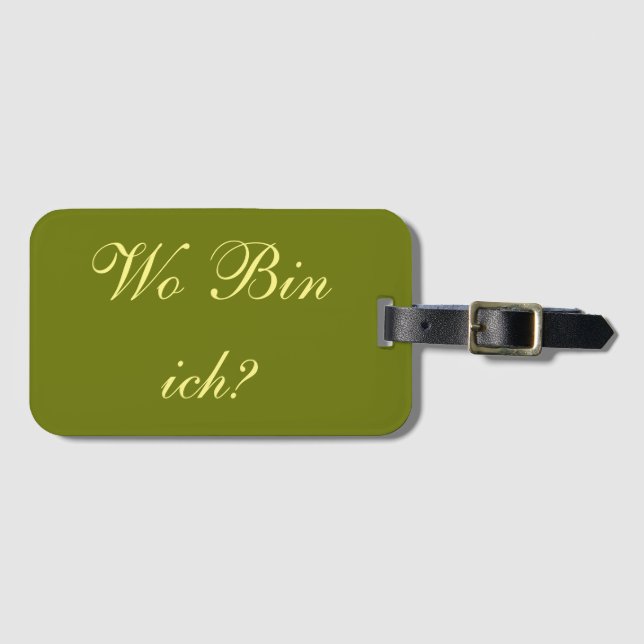 Étiquette À Bagage Koffanhänger - Qui bin ich? (Devant Horizontal)