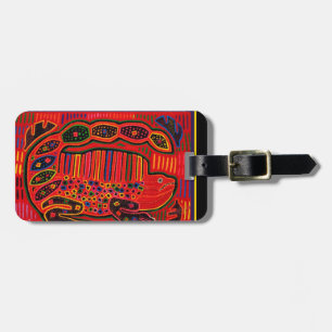 Étiquette À Bagage Kuna Iguana Mola