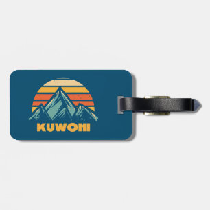 Étiquette À Bagage Kuwohi Caroline du Nord Tennessee Rétro Turquoise