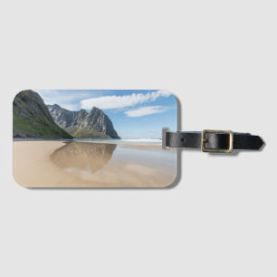 Étiquette À Bagage Kvalvika Lofoten Norvège