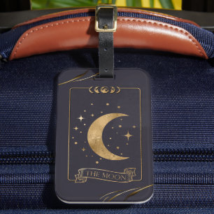 Étiquette À Bagage La Carte de Tarot de la Lune