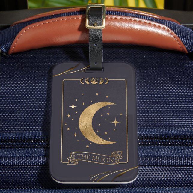 Étiquette À Bagage La Carte de Tarot de la Lune (Insitu Rectoal 2)