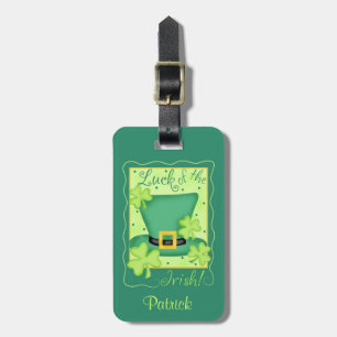 Étiquette À Bagage La chance de l'irlandais St. Patrick's Nom Personn