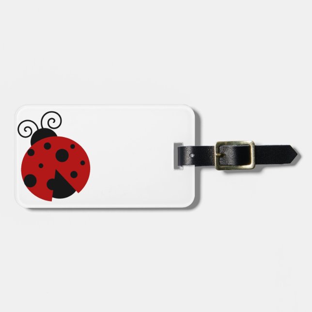Étiquette À Bagage La chance est un joli dessin de Ladybug (Devant horizontal)