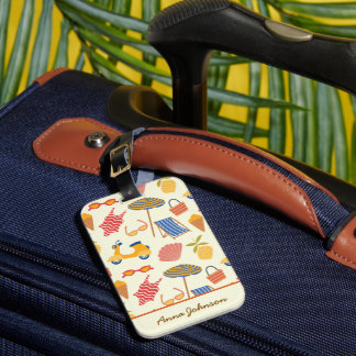 Étiquette À Bagage La dolce Vita Italian summer beach Pattern custom 