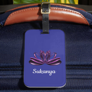 Étiquette À Bagage La fleur de lotus personnalisée