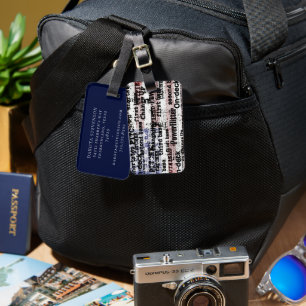 Étiquette À Bagage La gloire du baseball   Mots du drapeau américain 