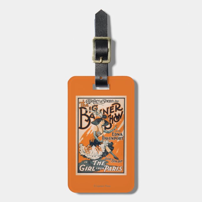 Étiquette À Bagage La grande exposition de bannière "la fille de (Devant Vertical)