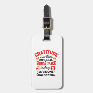 Étiquette À Bagage La gratitude clarifie notre passé – Art Inspirant