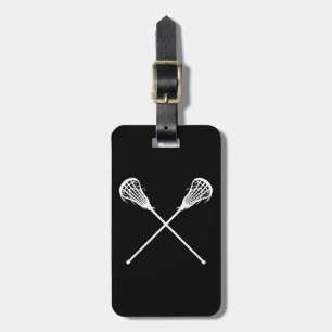 Étiquette À Bagage La lacrosse colle le noir d'étiquette de bagage
