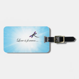 Étiquette À Bagage La libellule "AMOUR est Forever "