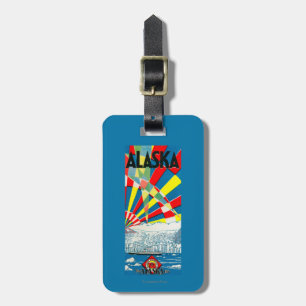 Étiquette À Bagage La ligne affiche de l'Alaska de paquebot