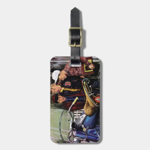 Étiquette À Bagage La moto de Tex