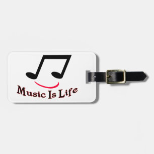 Étiquette À Bagage La musique est note musicale de la vie