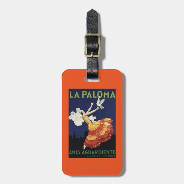 Étiquette À Bagage La Paloma - Anis Aguardiente promotionnel (Devant Vertical)