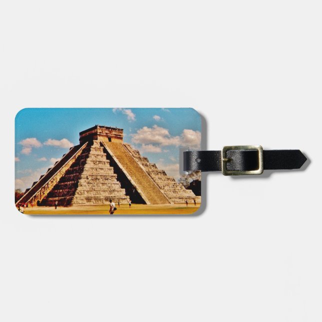 Étiquette À Bagage La pyramide Kukulkan (Devant horizontal)