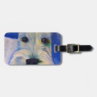 Étiquette À Bagage La RÈGLE du Schnauzer blanc !