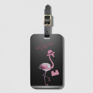 Étiquette À Bagage La Reine A Retraité Classy Chic Flamant rose Rose