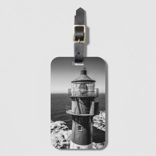 Étiquette À Bagage La salle de lanterne d'un phare | Bømlo Norvège (Devant Vertical)