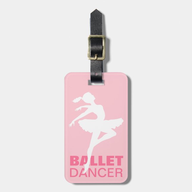 Étiquette À Bagage La silhouette de ballerine CHOISISSENT VOTRE (Devant Vertical)