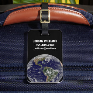 Étiquette À Bagage La Terre Pleine Montre Des Systèmes À Faible Press