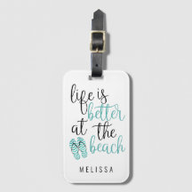 La Vie Est Meilleure À La Citation Plage Avec Tong