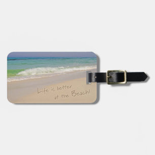 Étiquette À Bagage La vie est meilleure à la plage