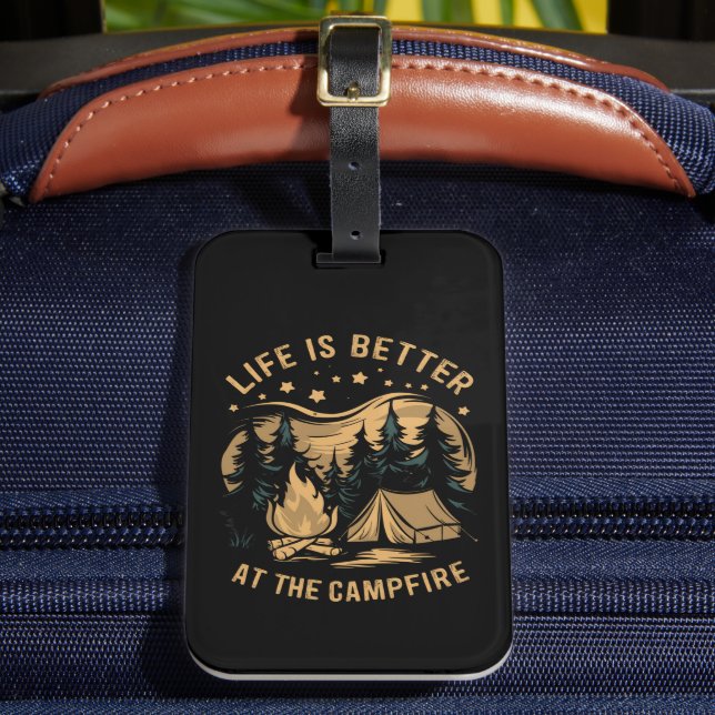 Étiquette À Bagage La Vie Est Meilleure Au Camping Camping Camper Cam (Insitu Rectoal 2)
