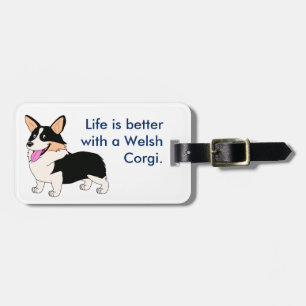 Étiquette À Bagage La vie est meilleure avec corgi