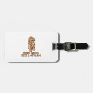 Étiquette À Bagage La Vie Est Meilleure Avec Un Cavapou - Drôle Amate