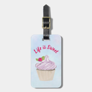 Étiquette À Bagage La vie est sucrée rose Cupcake Custom