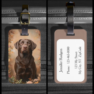 Étiquette À Bagage Laboratoire de recherche de chiens du Labrador de