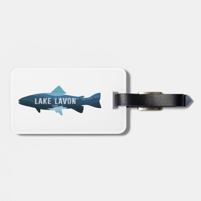 Étiquette À Bagage Lac Lavon Texas Fish (Dos horizontal)