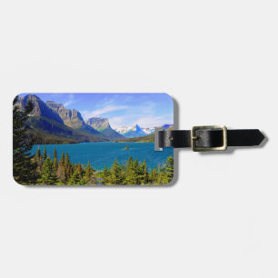 Étiquette À Bagage Lac st. Mary, parc national de glacier, Montana