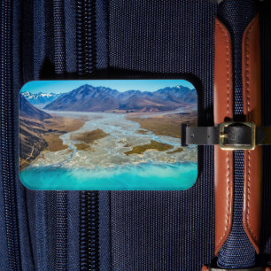 Étiquette À Bagage Lac Tekapo et Alpes du Sud, Nouvelle-Zélande